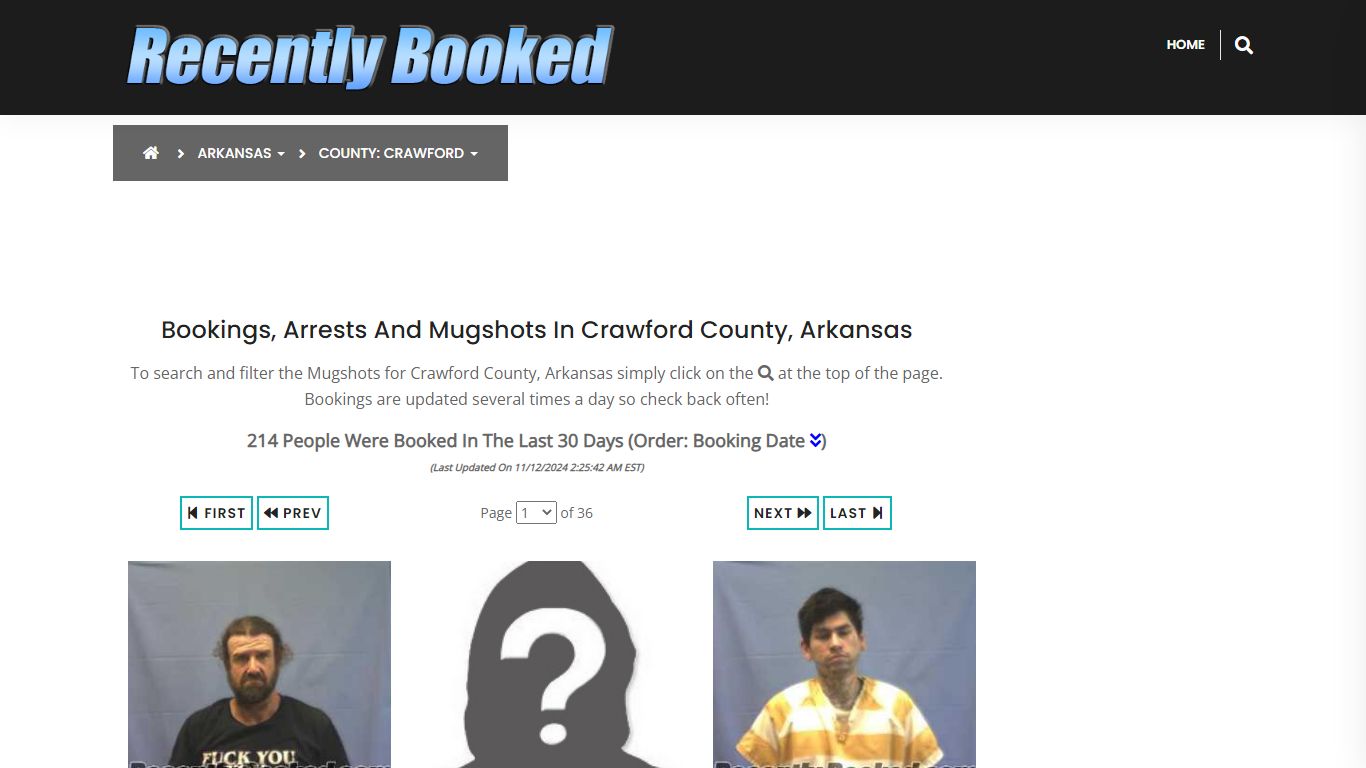 Bookings, Arrests and Mugshots in Crawford County, Arkansas