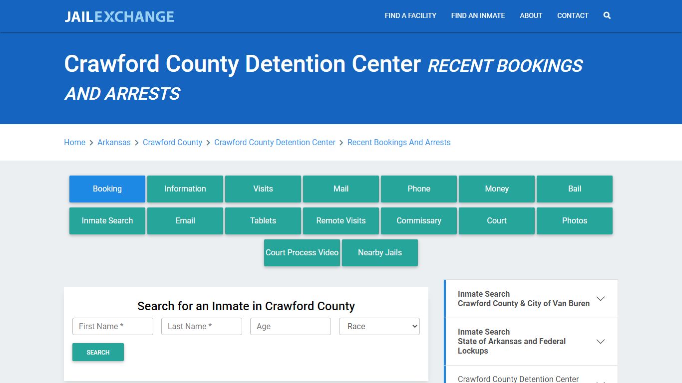 Crawford County Detention Center Recent Bookings And Arrests