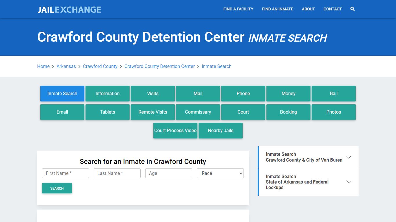 Crawford County Detention Center Inmate Search - Jail Exchange